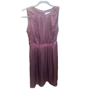 Purple/plum Loft silky dress, knee length, gently used, size 0